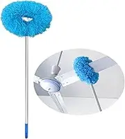 Fuzzy Fan Duster, Ceiling Fan Cleaner Duster with Extension Handle Microfiber Ceiling Fan Blade Cleaner Removable Washable Adjusts 13 to 57.1 in for Cleaning Wall Door Bookshelves Window