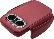 Car Center Console Cover | Car Organizer Middle Console Cover | Storage Box Cushion Center Console Organizer, Leather Pad Cup Holder, Car Interior Accessories