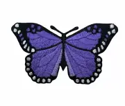 Butterfly Black Purple 3 inch patch AK870 F6D19F