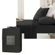 Micro Flannel Sheet Set Charcoal