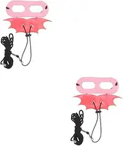 Yardwe 2pcs Adjustable Lizard Harness Devil Wings Design Pet Hauling Rope Small Animal Leashes Reptile Accessories