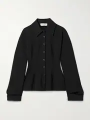 [KALLMEYER] KALLMEYER - Agatha Crepe Shirt - Black - US10 US 10 Black