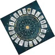 Tarot Mat - Square Tarot Cards Altar Cloth | Flannel Horoscope Board Game Mat Square Card Pad for Oracle, Deck & Beginner