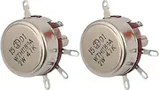 47K (Control electrical) ohm Adjustable Rotary Shaft Audio Taper Potentiometer (57ry35qf13) Replacement 2pcs
