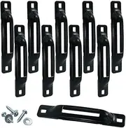 10pcs E-Track Single Slot Tie Downs E-Track Single Strap Tie Down Anchors Used as Tie Down Anchor Point for Trailers,Pickups,Vans,Trucks