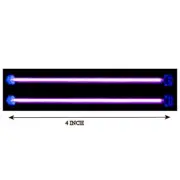 Logisys 4INCH Dual Cold Cathode Fluorescent (CCFL) Lamp (UV) Computer Lights