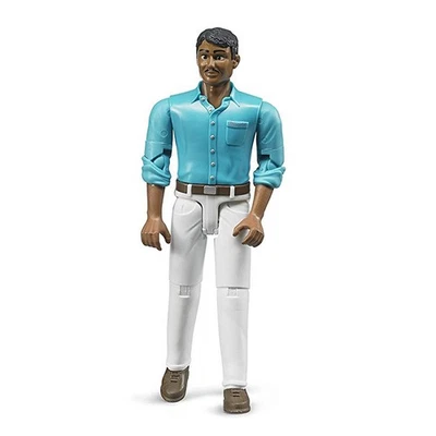 Man With Dark Hair And White Jeans (Positionable) By Bruder 60003