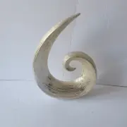 gold ceramic tabletop swirl home dcor 10.5X7.25in.
