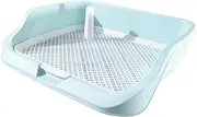 B Baosity Puppy Toilet Potty Train Corner for Small and Medium Dogs Portable Indoor Pet Pee Toilet Raised Enclosure Dog Potty, Green