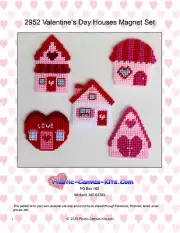 Valentine's Day House Magnets- Plastic Canvas Pattern or Kit