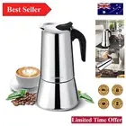 Elegant Moka Pot Espresso Maker - 12 Cup Stainless Steel Coffee Percolator