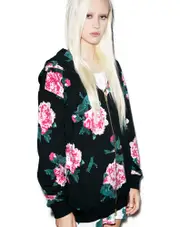 [Joyrich] 8Bit Floral Hoodie