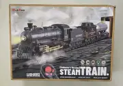 Hot Bee Train Set, Alloy Remote Control Train Toys w/Steam Locomotive OPEN BOX