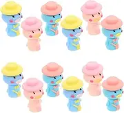 Generic 12pcs Animal Pen Set Stand Pencil Indoor Timer Pencil Hat Topper Accessories Pencil Bulk Pat Circle Extension Pole Pencil Cute Pencil Cartoon Pencil Pen Extender