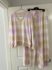 Peter Alexander Ladies Pink /Caramel Pyjama Set Large