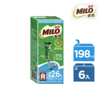 在飛比找momo購物網優惠-即期品【MILO 美祿】巧克力飲品減糖配方198mlX6入(