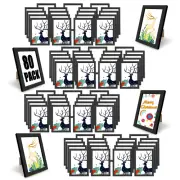 YOUKE OLA Set of 80 Picture Frame Bulk Photo Frames with Mat Wall Mounting Si...