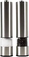 Set of 2 Electric Salt and Pepper Grinder Ceramic Mechanism with LED Light Salt and Pepper Grinder Set Sea Salt Shaker