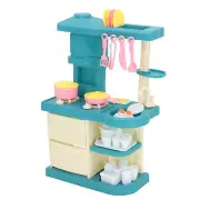 51pcs Kids Kitchen Playset Interactive Play Kitchen Toy Set Play Oven And S HG