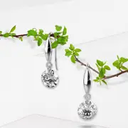 Solid 925 Sterling Silver Meru Hook Earrings