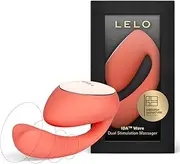LELO IDA Wave Dual App Controlled Vibrator with 2 Powerful Motors and 10 Vibrations Settings, Remote Control Vibrator, Couples Vibratoṛ, Sex Toys for Woman, Remote Control Vibe for Couples, Coral Red