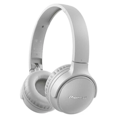 Pioneer S3 Wireless Bluetooth On Ear Foldable Headphones Headset w/ Mic Grey