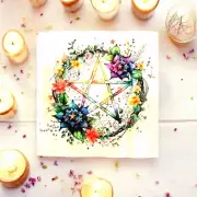 Beautiful PENTACLE Wiccan Pagan Altar Cloth Witch Altar