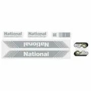 Tange - National - Matsushita - Silver decal set - Old school bmx