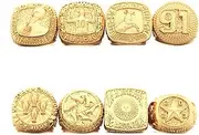 XiaKoMan GOAT Lionel messi Football 8 Ballon d’Or Awarding Replica Rings Set With wooden box