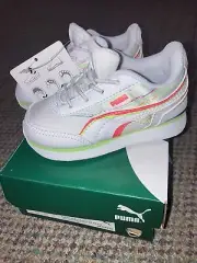 PUMA FUTURE RIDER DOBLE SPECTRA INFANT 7C. 38279 01. NIB. White.