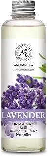 Reed Diffuser Refill Lavender with Lavender Essential Oil 200ml - Scented Diffuser - Room Diffuser Refill - Home Fragrance - Floral Fragrance