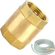 Spring Check Valve - Female Thread Solid Brass Way Horizontal Valve Durable corosion Resistant Precision Machined Design, Brass Vertical Inline Anti Backflow Valve Leak Proof High Pressure cmpac