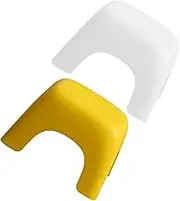 KICHOUSE Bathroom Footstool Boys and Girls Step Stool Kindergarten Stools Plastic White Yellow Easy to Clean