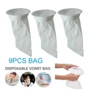 9PCS Vomit Bag Sickness Travel Plane Motion Car Bus Seasick Sealable Disposable