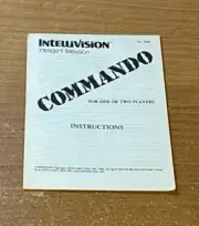 Intellivision BRAND NEW Manual : Commando