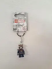 LEGO Marvel Superhero Rocket Raccoon Mini Figure Keyring 854296, Brown, S, brown, Small