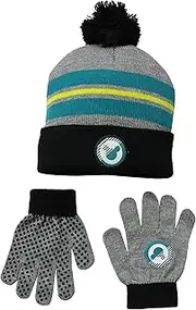 [Disney] Little Boys' Mickey Cuff Pom Beanie with Glove Set