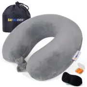 Airplane Pillow 100% Memory Foam Neck Pillow for Airplanes Flight Rest Best A...