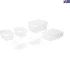Versatile Food Storage Container Set - 6 Sizes, Freezer Safe & Clip-On Closure