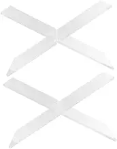 GRADENEVE 2Pcs X Shaped Transparent Book Stand Decorative Book Holder for Kitchen Counter Desktop Multi Functional Reading Rack for Cookbooks Magazines More