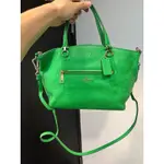 COACH 手提包 綠色 鮮豔綠 名牌精品 貴婦 包包