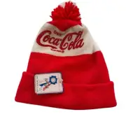 Deadstock Vtg 80s Coca-Cola beanie style hat Red And White One Size