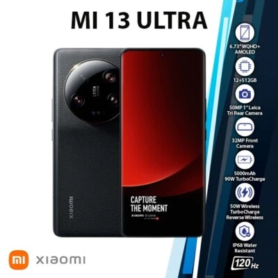 Xiaomi Mi 13 Ultra Android Cell Phone (New, Black,Dual SIM,12+512GB,Unlocked)