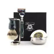 HARYALI Men Shaving Set for Beard and Mustache, Clean & Head Shave Gift Kit 5X