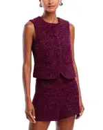 Aqua Boucle Tweed Vest - Exclusive