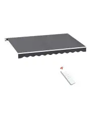 [Instahut] Retractable Folding Arm Awning Motorised Sunshade 4x2.5m in Grey