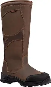 [GOODVILLE] PreyMaster Waterproof Snake Boots - Puncture and Slip-Resistant Knee High, Pull On Snake Boots for Men - 17 Inch Height, Color Brown Hunting Boots with Zipper