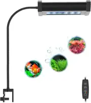 Lominie Planted Aquarium LED Light, Aquarium Grow Light Manual Timer Dimmer Nano