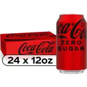 Coca-Cola Zero Sugar Sugar-Free Soda Pop, 12 fl oz Cans, 24 Pack