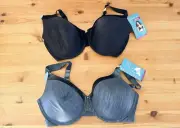 NWT 38DD Vanity Fair 76338 Hook and 75339 Front Close Bra Bras